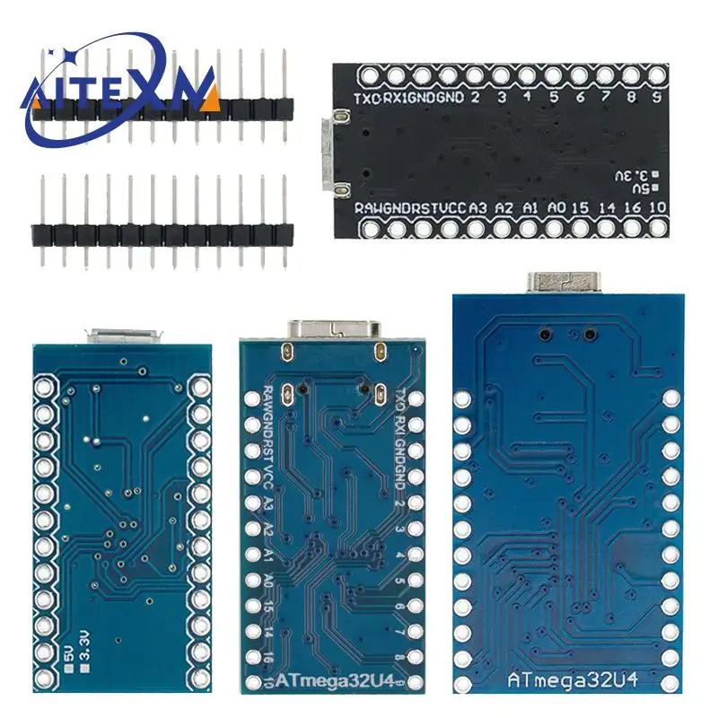 MICRO/MINI/TYPE-C USB ATMEGA32U4 Modul 5V 16MHz Board Für Arduino – Bild 2