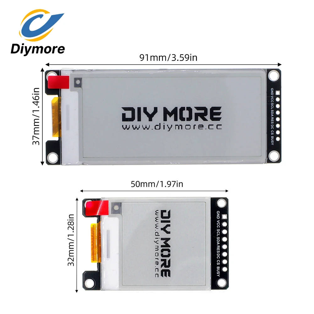 2,9 Zoll E-Paper E-Ink Display-Modul SSD1680Z 128×296 SPI Schwarz-Weiß – Bild 4