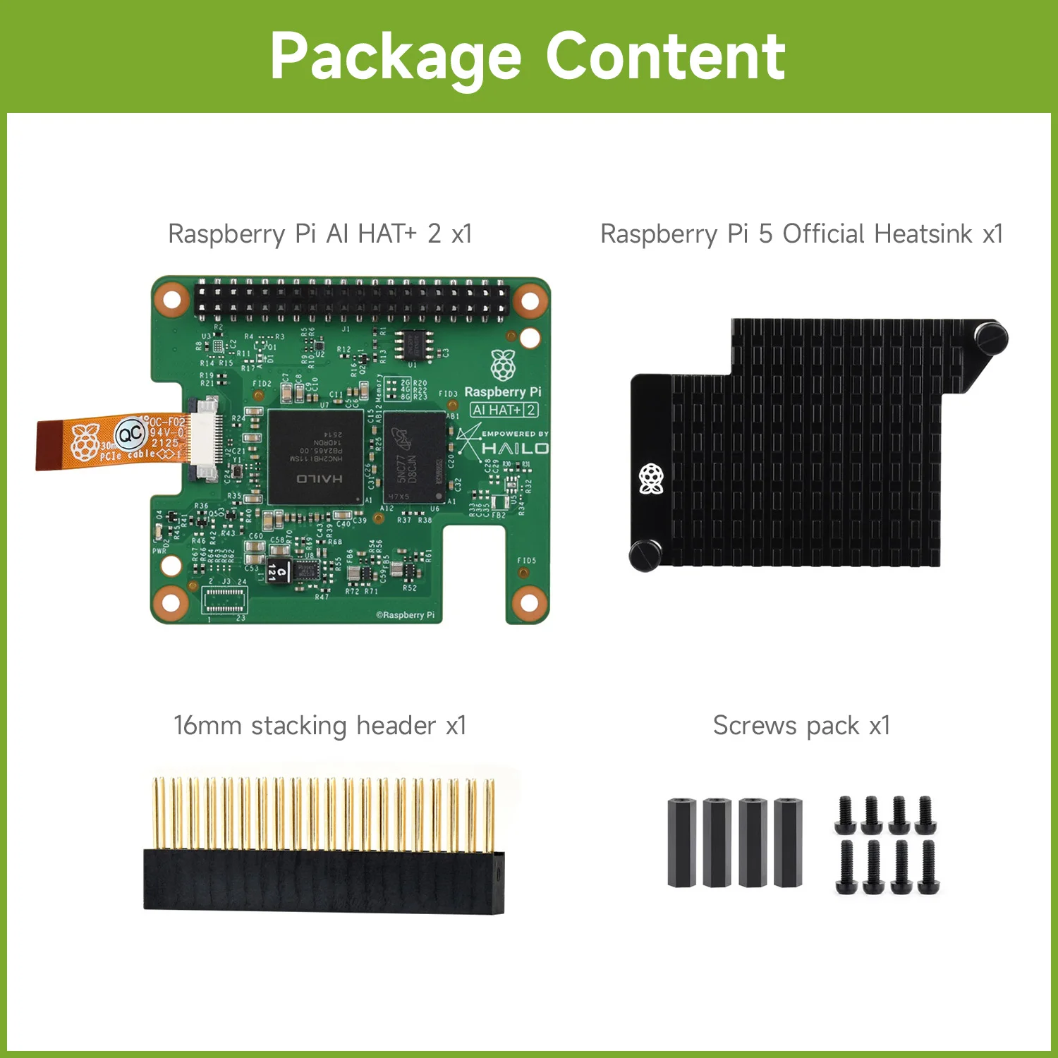 Raspberry Pi AI HAT+ 2, Eingebauter Hailo-10H KI-Beschleuniger, 8GB – Bild 6