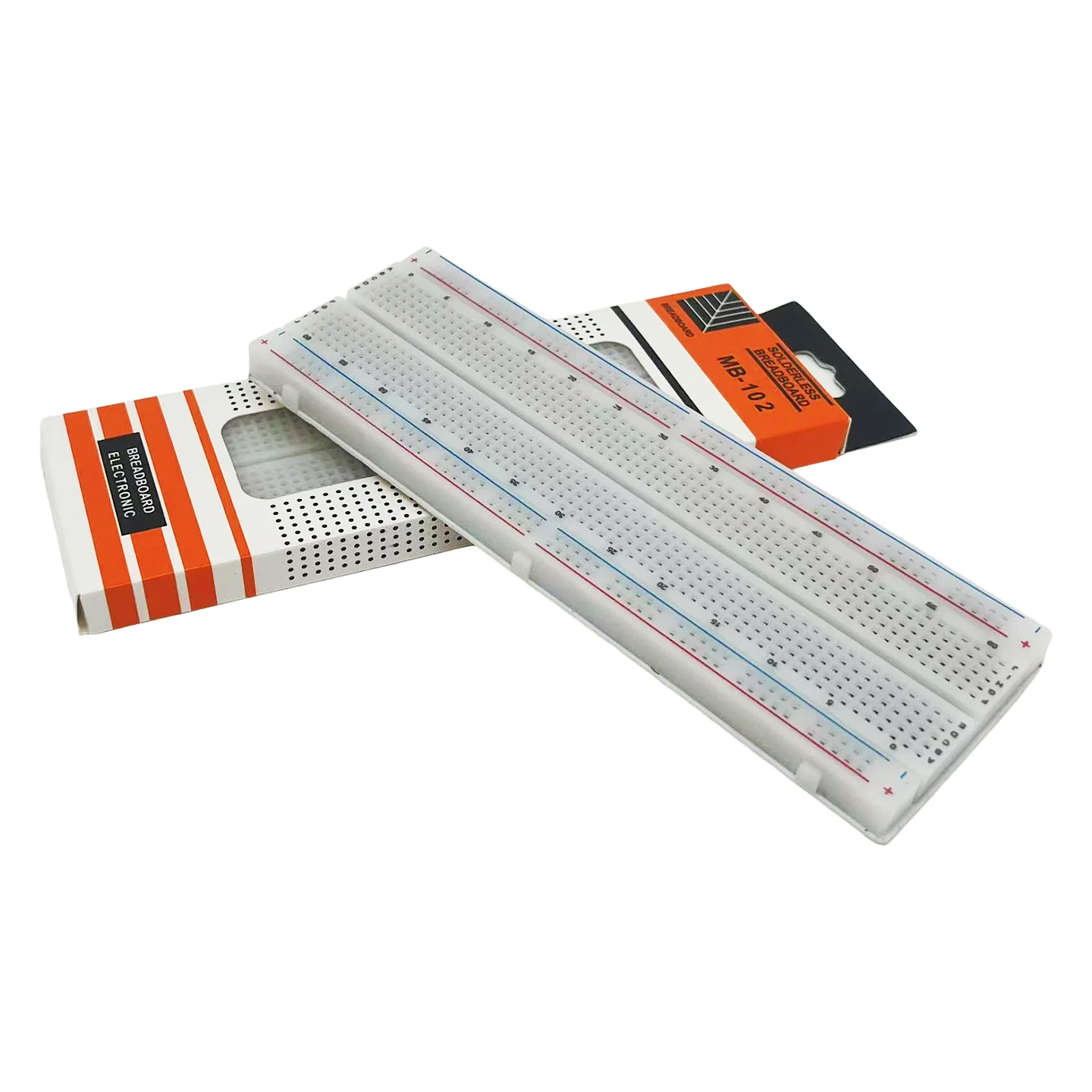 MB-102 Breadboard mit roten und blauen Kabeln: 830-Loch-Breadboard – Bild 2