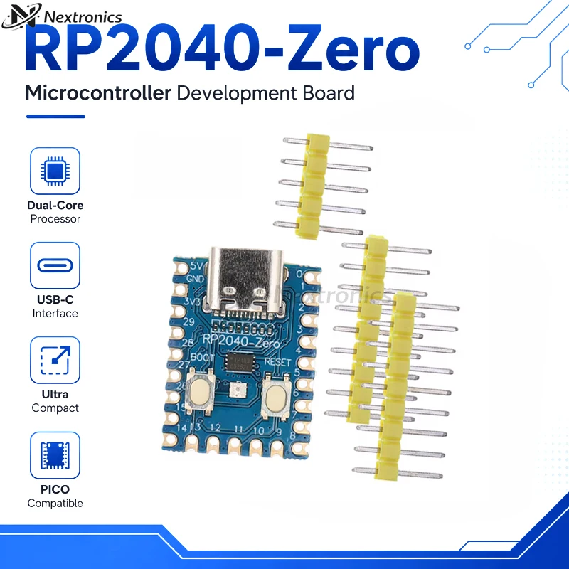 RP2040-Zero RP2040 Mikrocontroller-Entwicklungsboard für Raspberry Pi PICO Dual-Core Cortex M0+ 2MB Flash