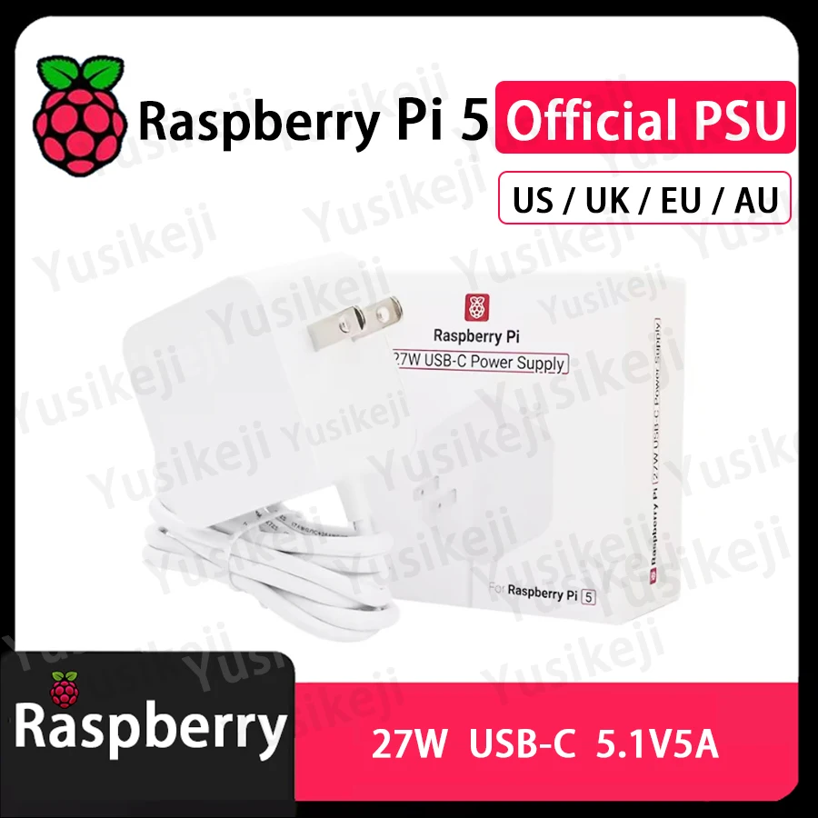 Raspberry Pi 5 Netzteil 27 W USB-C USB Typ-C Adapter 5,1 V 5 A – Bild 2