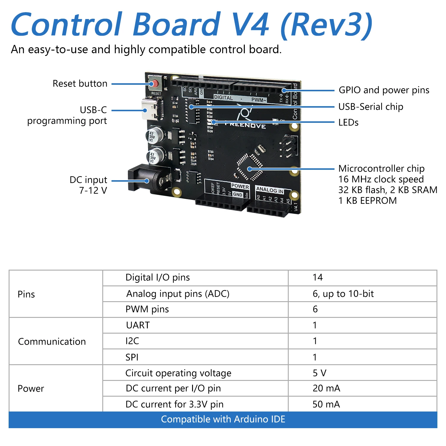 Freenove-Projektset für Arduino UNO R3 V4, detailliertes Tutorial – Bild 3
