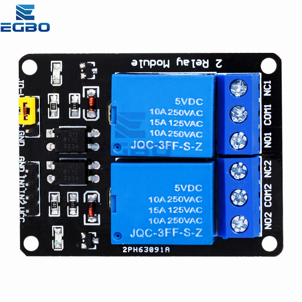 5V 12V 1 2 4 8 Kanal Relaismodul mit Optokoppler. Relaisausgang 1 2 4 – Bild 2
