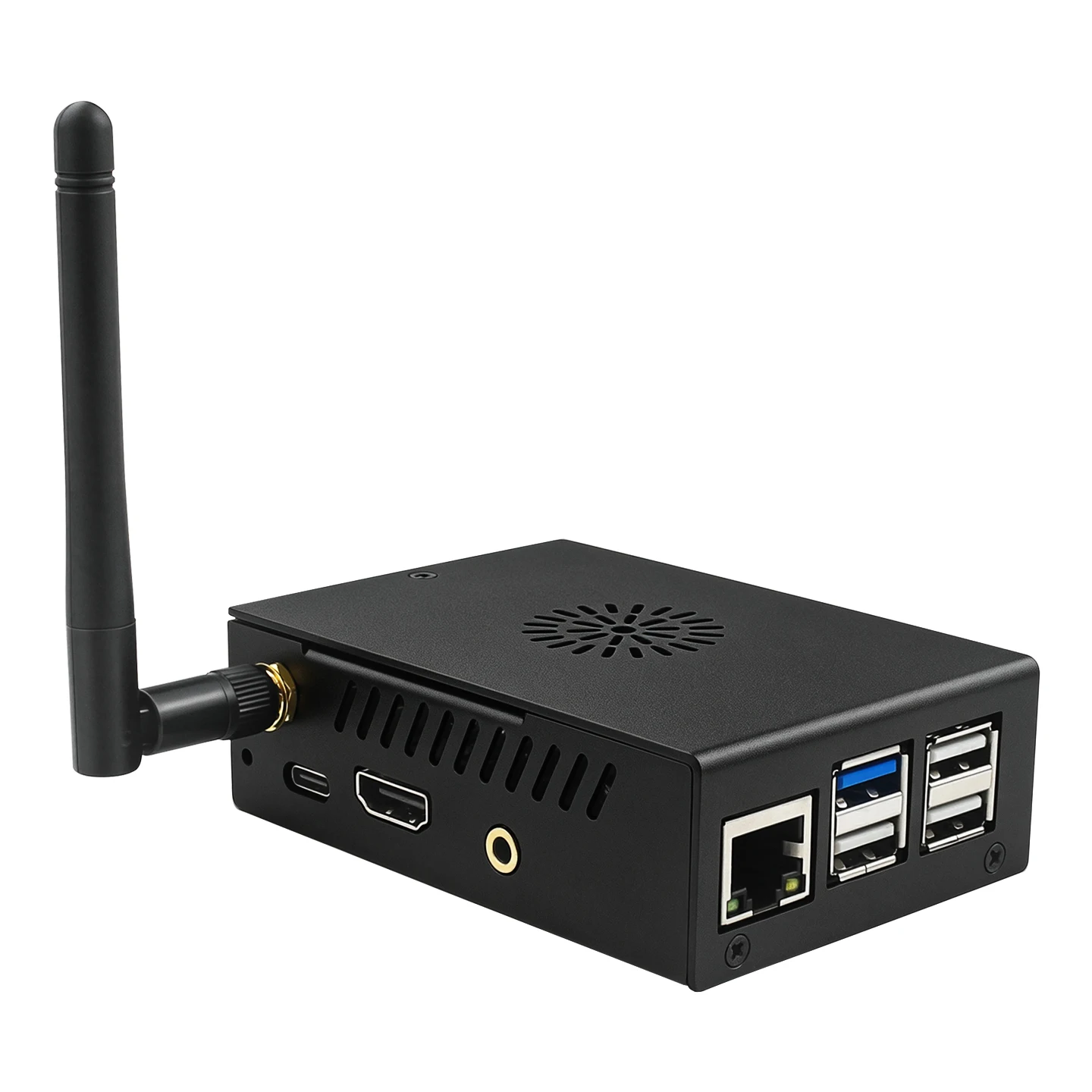 Orange Pi 4 Pro Metallgehäuse Schwarze Schutzbox mit Kühlventilator – Bild 2