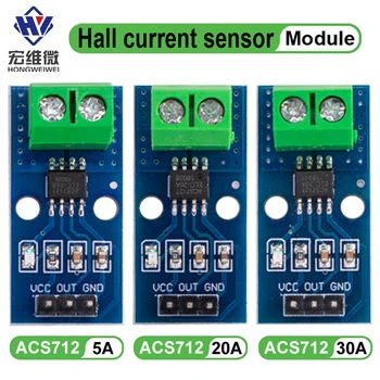 Hall-Stromsensormodul ACS712-Modul 5A 20A 30A Hall-Stromsensormodul 5A/20A/30A ACS712 für Arduino