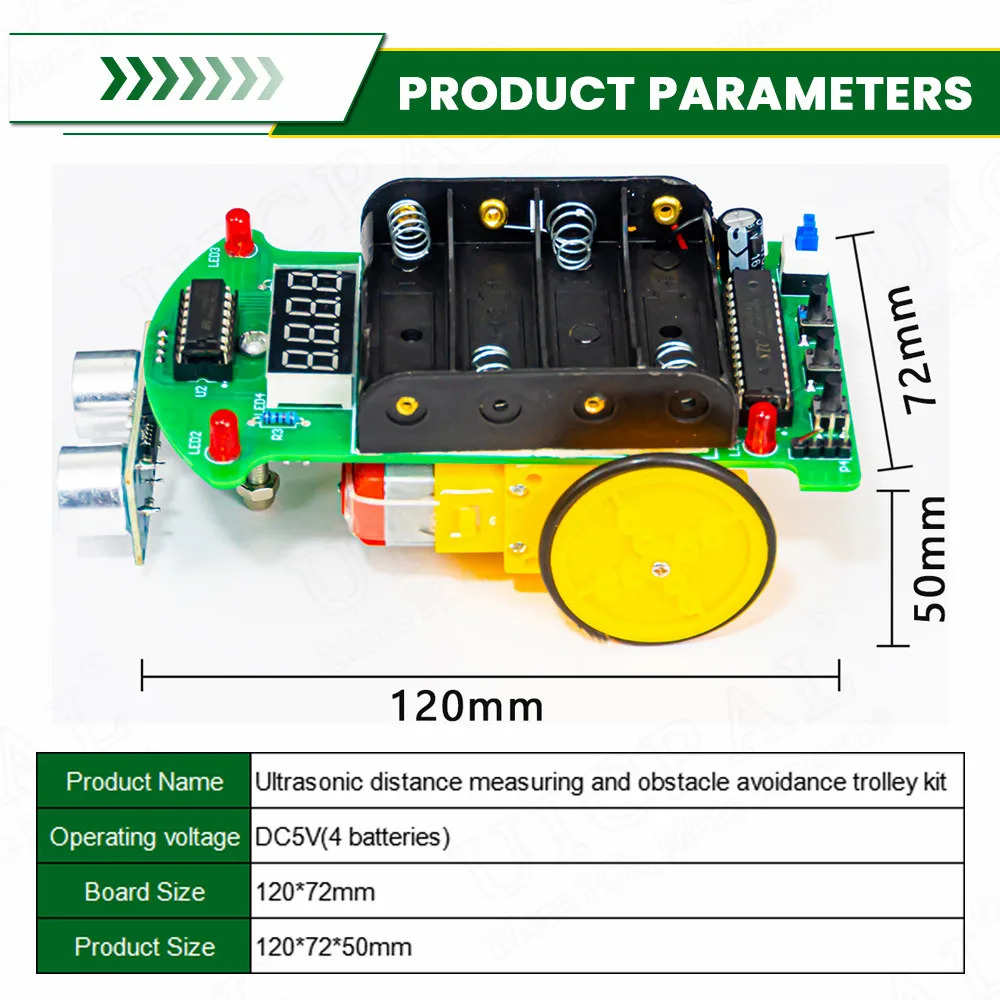 DIY Ultraschall-Entfernungsmessungs-Hindernisvermeidungs-Auto – Bild 3