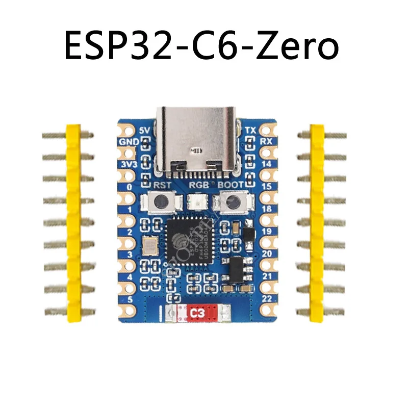 ESP32 Entwicklungsboard ESP32-C6 Mini-Entwicklungsboard Basierend auf ESP32-C6FH8 Dual-Prozessoren 2,4GHz WiFi