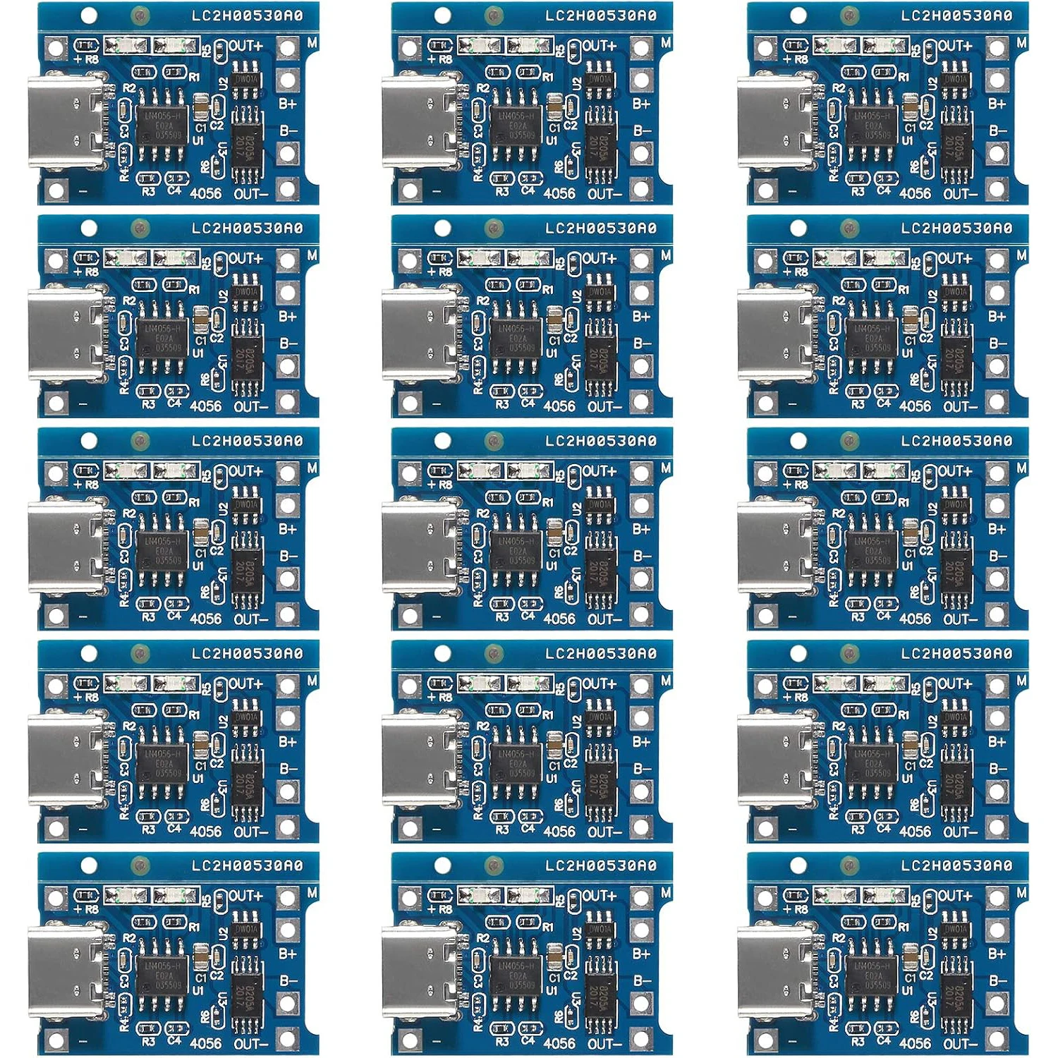 TP4056 + Schutz Doppelfunktionen 5 V 1 A Typ C 18650 Lithium-Batterie-Ladeplatine Ladegerät-Modul