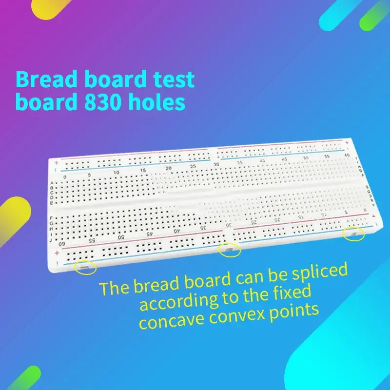 830 Punkte Breadboard Kit MB-102 SYB-120 SYB-130 Elektronik Breadboard – Bild 2