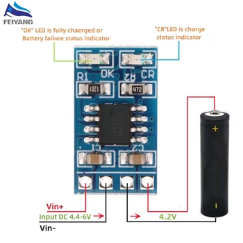 MPPT Solarladeregler 1 A 4,2 V 3,7 V 18650 LiPo Li-Ion Lithium Batterie Ladegerät Modul SD05CRMA Solarpanel