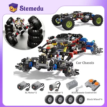 4WD RC-Car-Chassis, elektrischer Antrieb, Kletterauto, Geländewagen, technisch, mit Aufhängungsschocks, 8