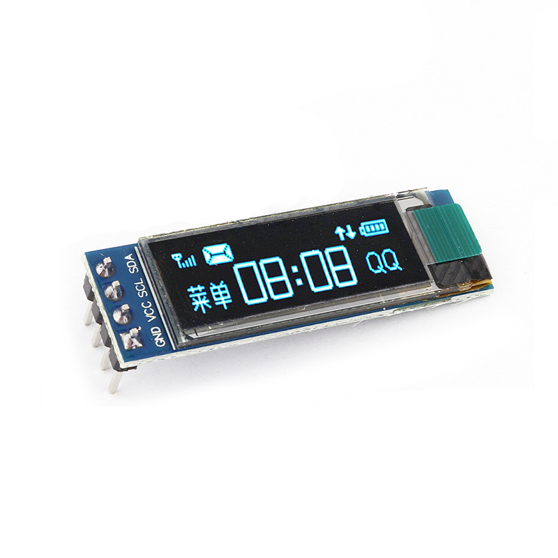SSD1306 0,91-Zoll-OLED-Anzeigemodul, 1-10 Stück, 128x32, weiß/blau – Bild 5