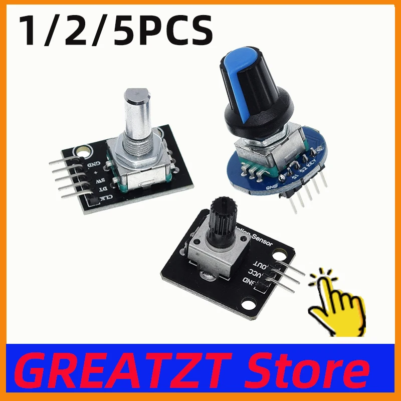 360-Grad-Drehgebermodul, Drehpotentiometer, analoges Knopfmodul für Arduino KY-040 RV09 Drehgeber EC11