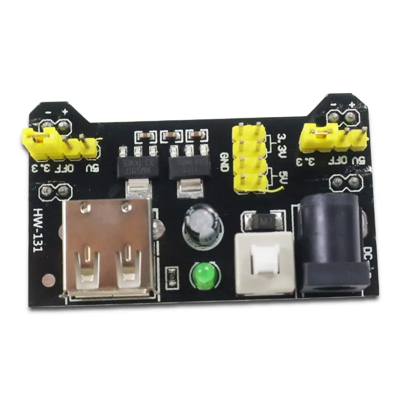 MB102 3,3 V 5 V MB102 Breadboard-Stromversorgungsmodul DC 6,5-12 V USB für Arduino lötfreies Breadboard