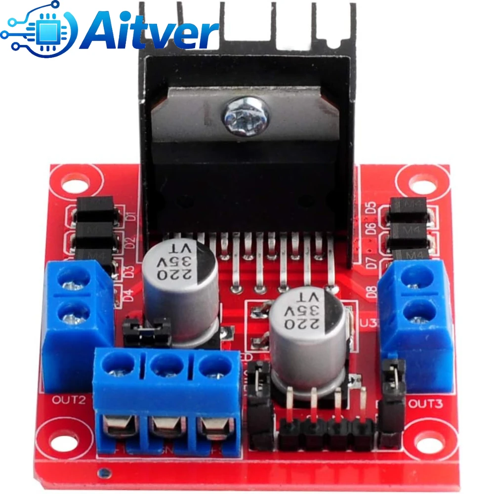 L298N Dual H-Brücke Motor Treiber Modul DC/Schrittmotor Controller – Bild 3