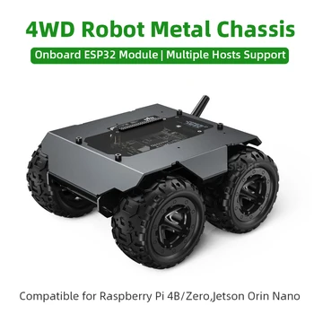 Wave Rover flexibles und erweiterbares 4WD mobiles Roboter chassis an Bord des esp32-Moduls für Himbeer-Pi 4b