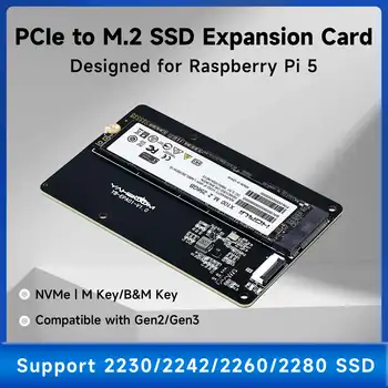 Raspberry Pi 5 Dediziertes PCIE zu M.2 NVME SSD Solid State Drive-Erweiterungskarte 2230 2242 2260 2280