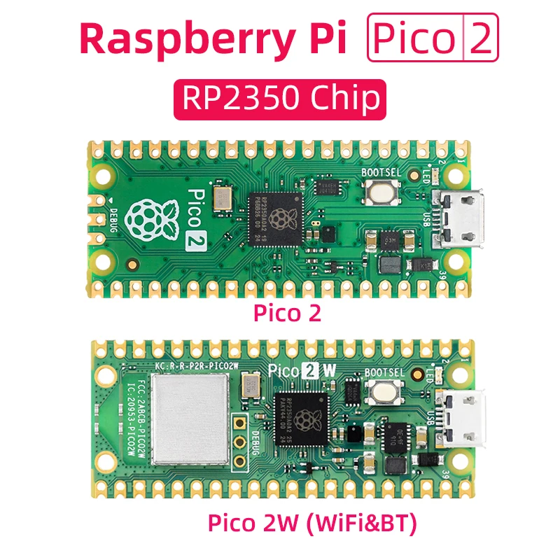 Raspberry Pi Pico 2 RP2350 Mikrocontroller-Board Dual Arm Cortex-M33 oder Dual Hazard3 RISC-V Prozessor 150