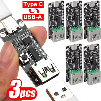 USB-C 5A PD Trigger Board Typ-C Buchse Eingang zu 5V 9V 12V 20V USB-A Anschluss Ausgang Einstellbares