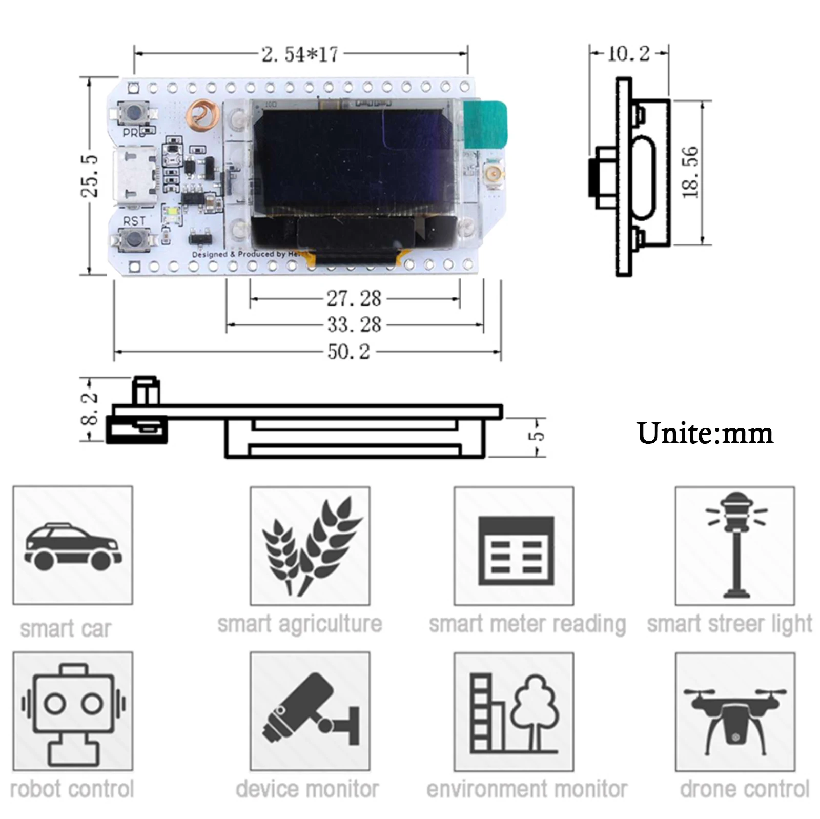 ESP32 Lora V3 Kit 0,96 Zoll OLED-Display Entwicklungsboard (2 Stück) – Bild 4