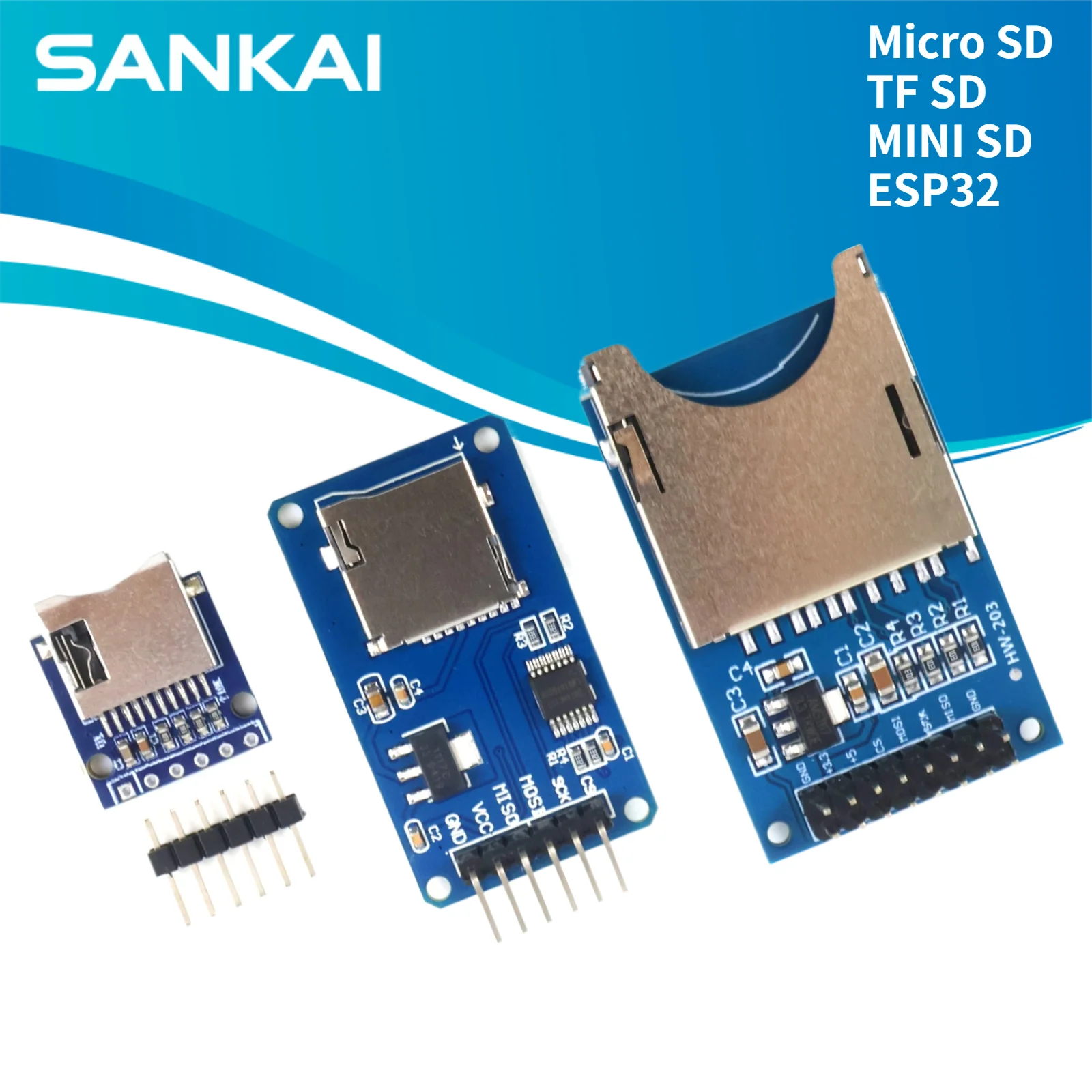 Micro SD TF SD MINI SD Kartenleser-Modul 3,3V 5V SPI-Schnittstelle mit Pegelwandler für Arduino ESP32