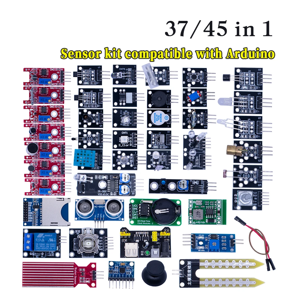45-in-1-Sensormodule Starter Kit besser als 37-in-1-Sensor-Kit UNO R3 MEGA2560 Für Arduino