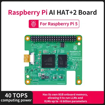 Raspberry Pi AI HAT+ 2 mit integriertem Hailo-10H KI-Beschleuniger, 8GB RAM und generativer KI-Funktionalität