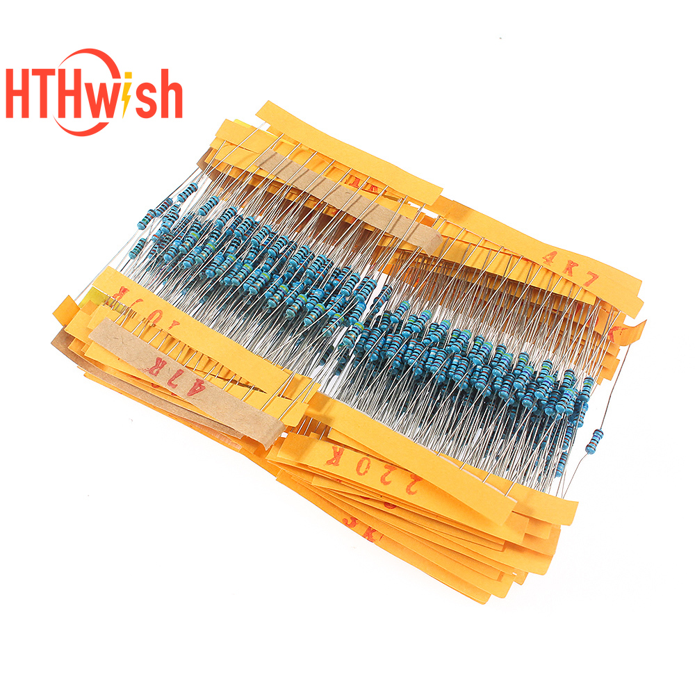 Box 1/4 W Metallschichtwiderstands-Set, 50 Werte, 1 % 1 (500 Stück) – Bild 5
