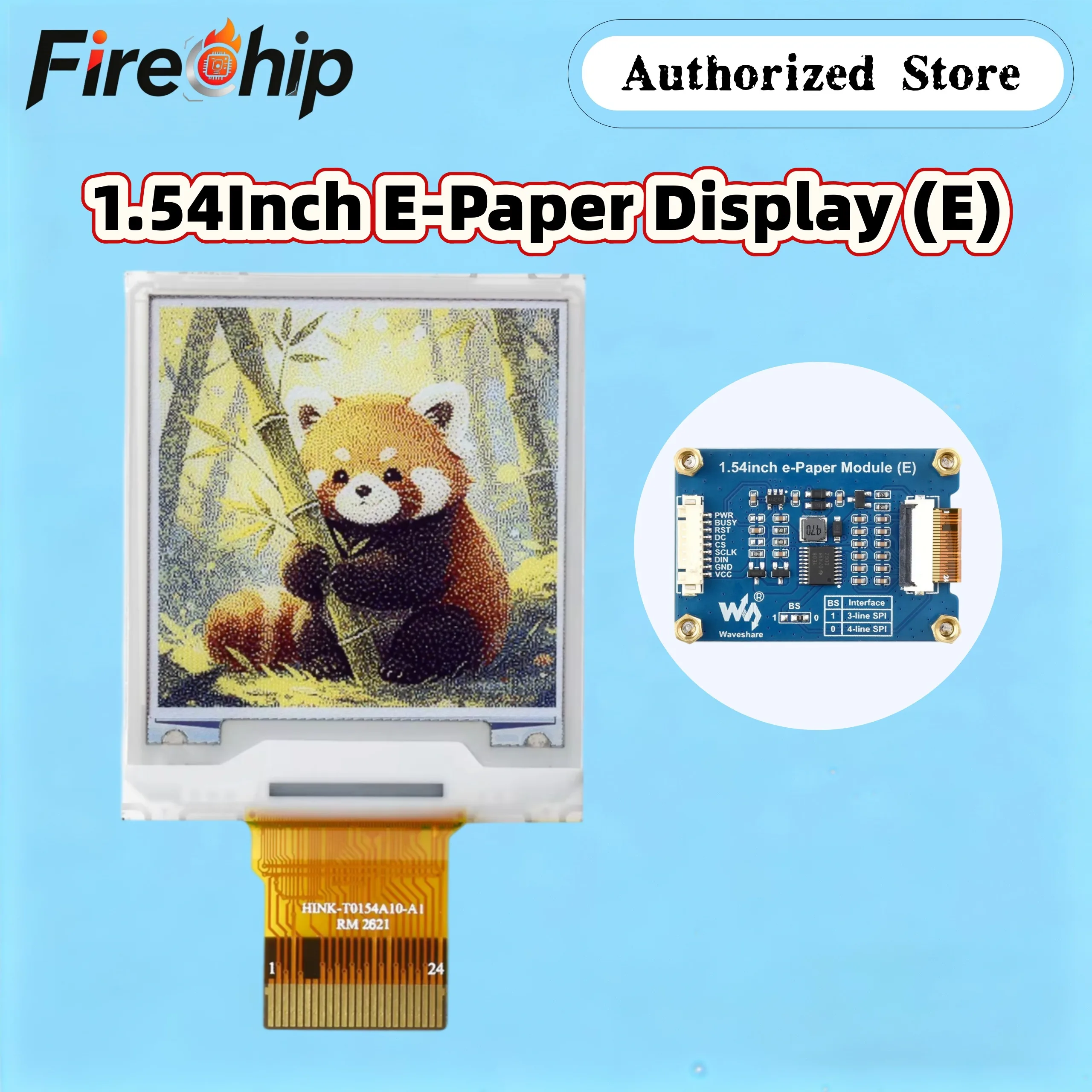 Waveshare 1,54-Zoll-E-Paper-Display (E), E Ink Spectra 6 (E6) Vollfarbe, 240×240 Pixel, SPI-Schnittstelle