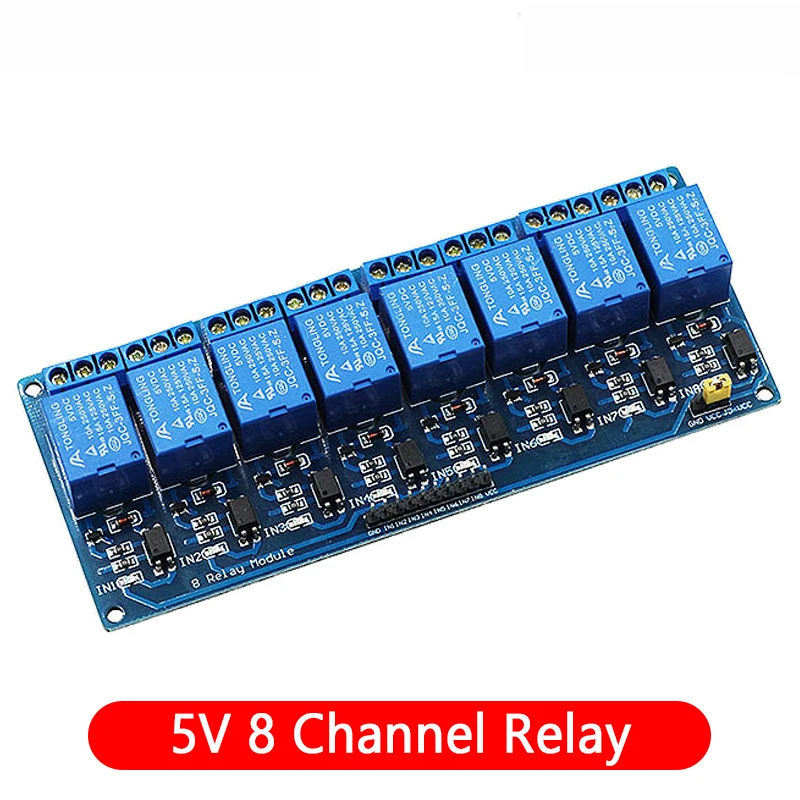 5 V 12 V 1 2 4 6 8-Kanal-Relaismodul mit Optokoppler-Relaisausgang 1 2 – Bild 6