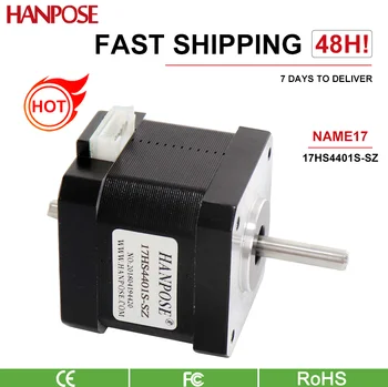 Nema 17 Doppelwellen-Schrittmotor 1,5A 0,4Nm 4-Leiter 17HS4401S-SZ 40MM 42er-Serie Motor