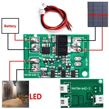 Automatische Solar Panel Batterie Ladegerät Bord Nachtlicht LED Lampe Control Schalter Batterie Ladegerät Lade