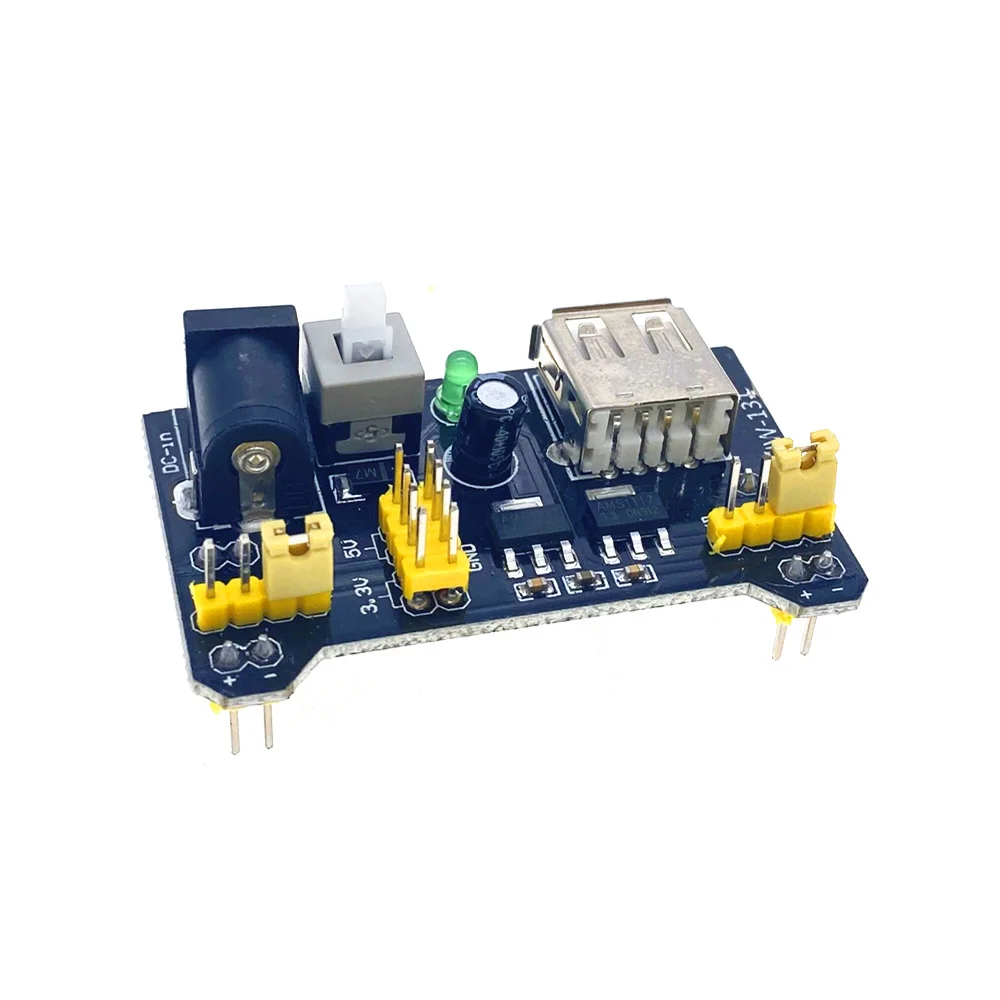 3,3 V/5 V MB102 Breadboard-Leistungsmodul + MB-102 830 Punkte lötfreier Prototyp-Breadboard-Kit + 65 flexible