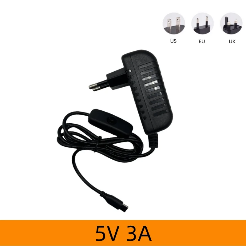 5V 3A Raspberry Pi 4 Modell B+ Netzteil USB Typ-C Port Netzteil AC Schalter EU US UK Stecker Ladegerät