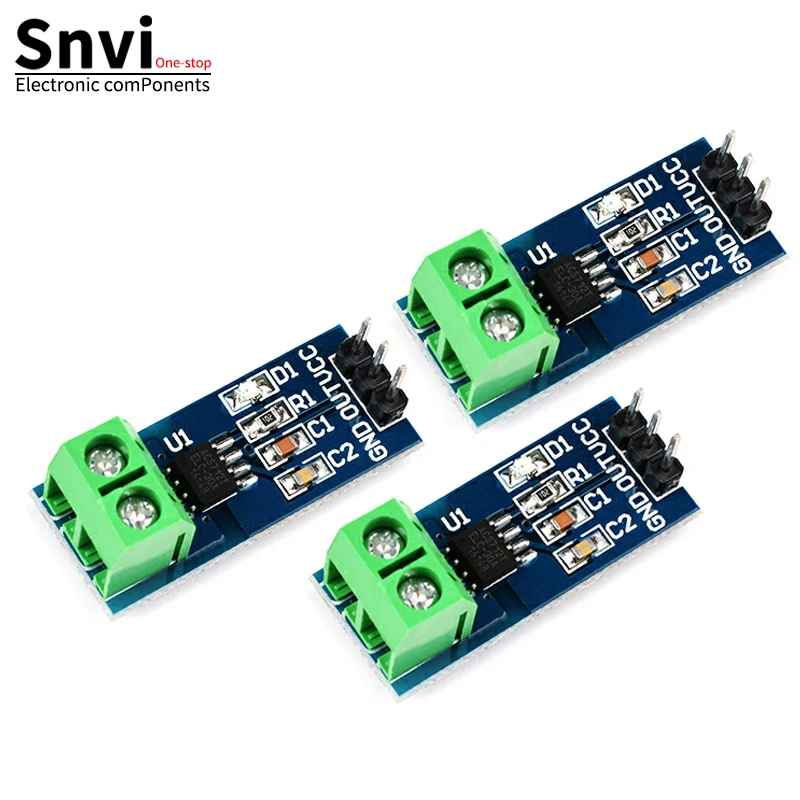 Snvi ACS712 5A 20A 30A Range Hall-Stromsensormodul ACS712-30A ACS712-20A
