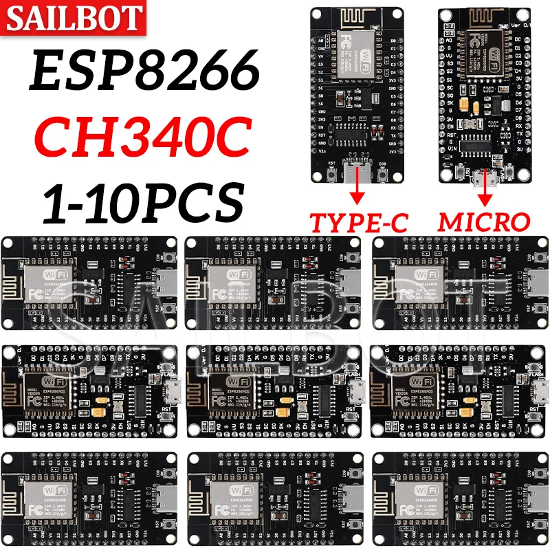 ESP8266 NodeMCU LUA CH340 ESP-12E WiFi Internet Development Board 4M Flash Serielles Wireless-Modul