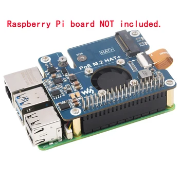 5V PI5 PoE HAT NVMe SSD Erweiterungsplatine für RPI RasPi Raspberry Pi 5 Projekte Zubehör PCIe M.2 Adapter 4GB