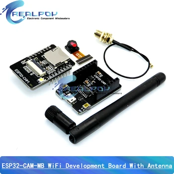ESP32-CAM WLAN-Modul 2,4G Antenne ESP32 Seriell-zu-WLAN ESP32 CAM Entwicklungsboard 5V Bluetooth mit OV3660