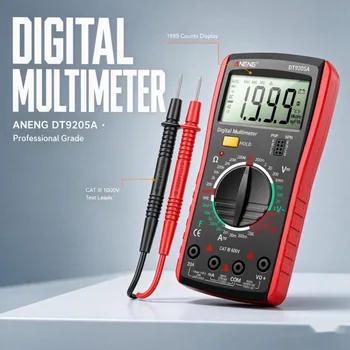 9205A Digitales Multimeter 1999 Zählungen Auto-Ranging Multimeter AC/DC Spannung Strom Widerstand Kapazität