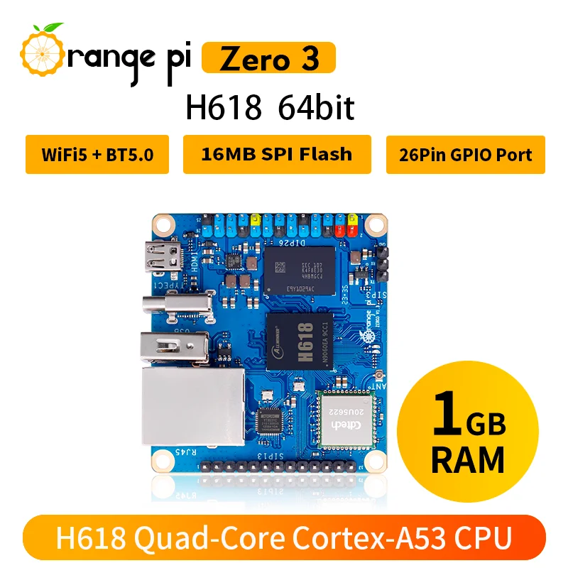 Orange Pi Zero3 (1GB) Einplatinen-Computer – Bild 2