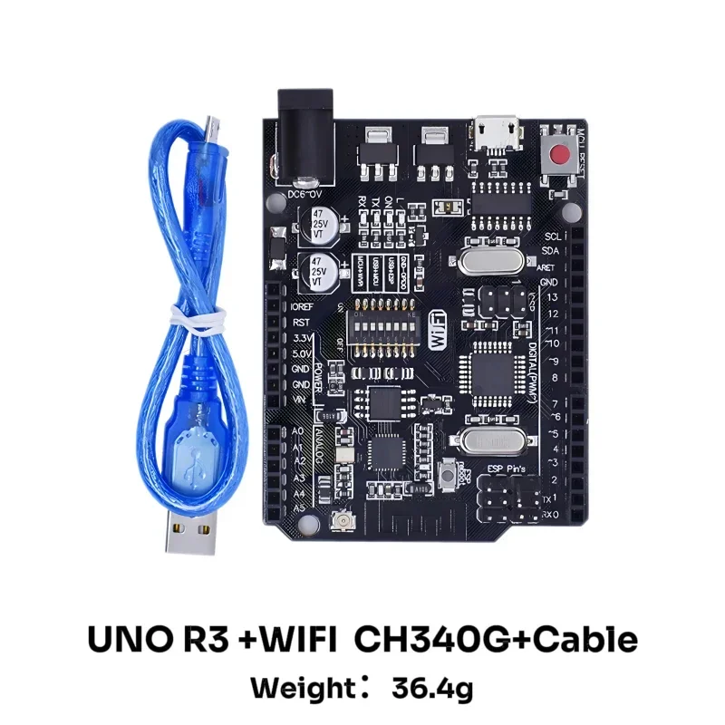 UNO R3 ATMEGA16U2 / UNO+WiFi R3 MEGA328P Chip CH340G für Arduino UNO – Bild 6