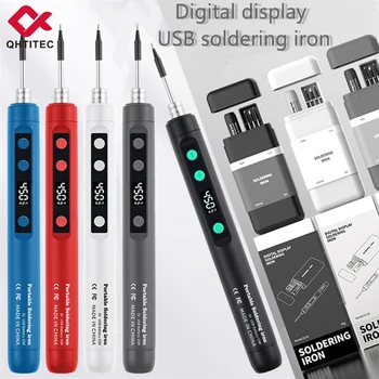USB-Lötkolben, 15 W, 3-stufig, Temperatur einstellbar, Li-Akku, Lade-Lötkolben, Schweißset, DIY, intelligentes