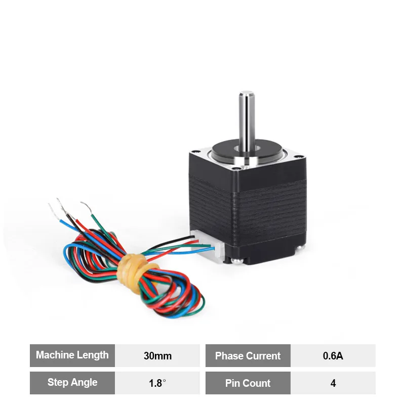 28 Schrittmotor 2-Phasen 4-Leiter 1,8 ° NEMA 11 28mm 34 40 50mm Länge Geräuscharmer Mini Hochdrehmoment 28