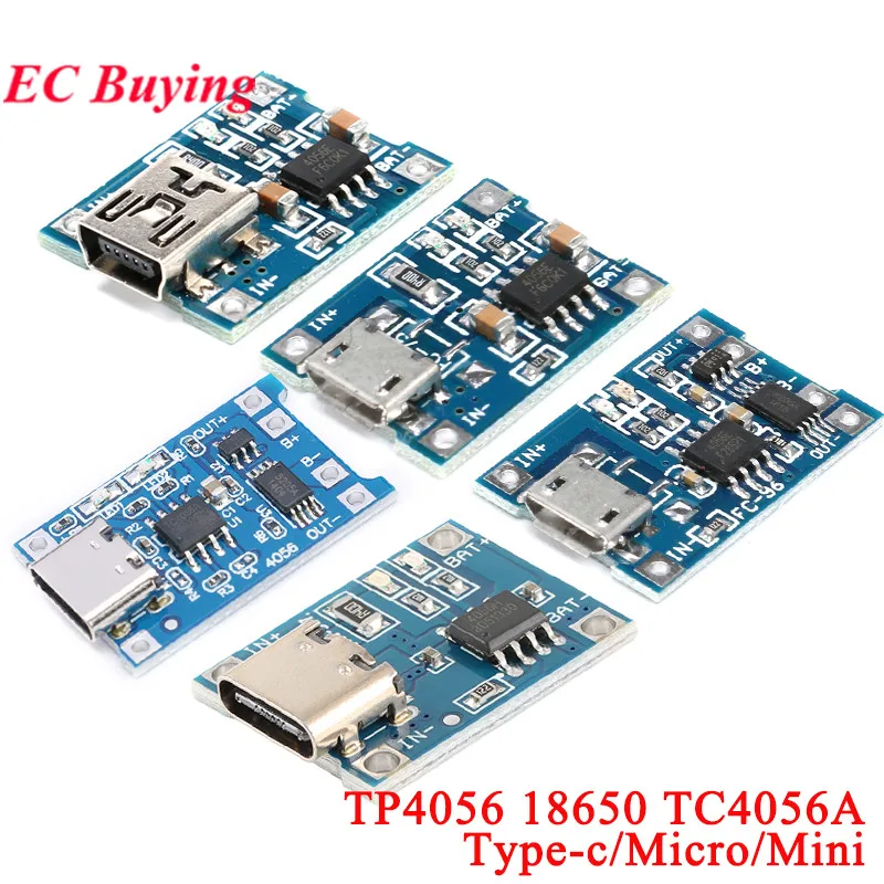 5 V 1A Micro/Typ-c/Mini 18650 TP4056 4056A Lithium-Batterie Ladegerät – Bild 6