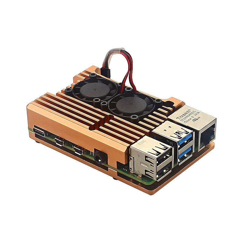 Raspberry Pi 4 Modell B-Gehäuse mit doppelter Kühlung, Mini-Lüfter – Bild 4
