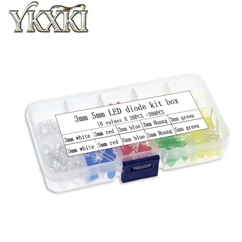 3mm 5mm LED Diode weiß rot blau Huang grün orange F3 F5 (50 Stück) – Bild 2