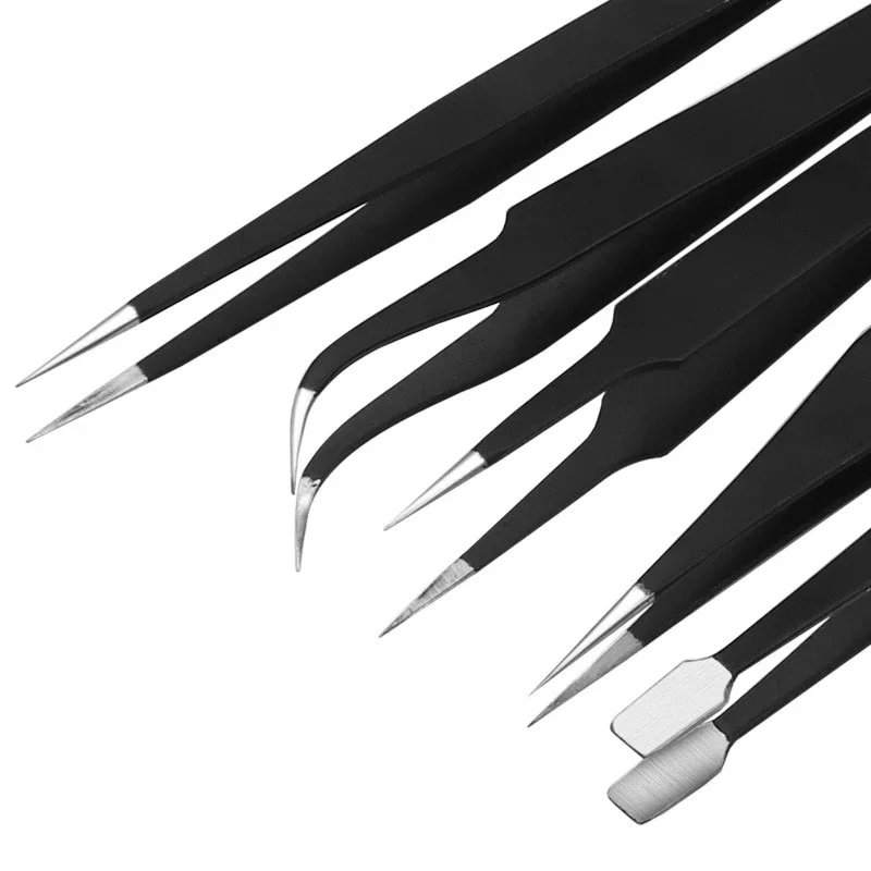 Präzision Pinzette Set ESD Anti-Statische Edelstahl Pinzette Reparatur – Bild 3
