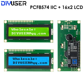 LCD1602 1602 LCD-Modul Blauer / Gelbgrüner Bildschirm 16x2 Zeichen LCD-Anzeige PCF8574T PCF8574 IIC I2C