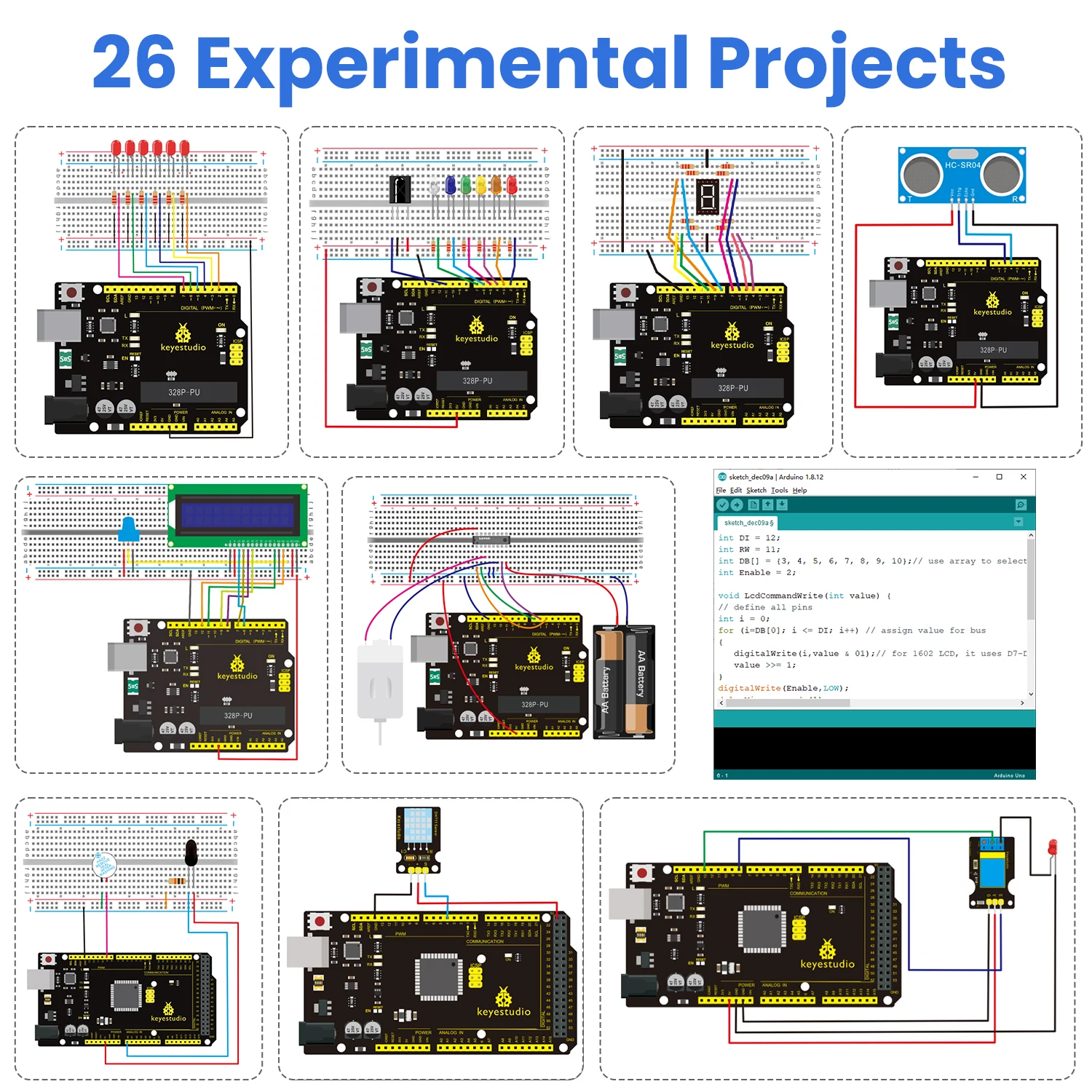 Keyes tudio Basic Starter Kit v2.0 mit Uno R3 Board oder Mega 2,0 R3 – Bild 3